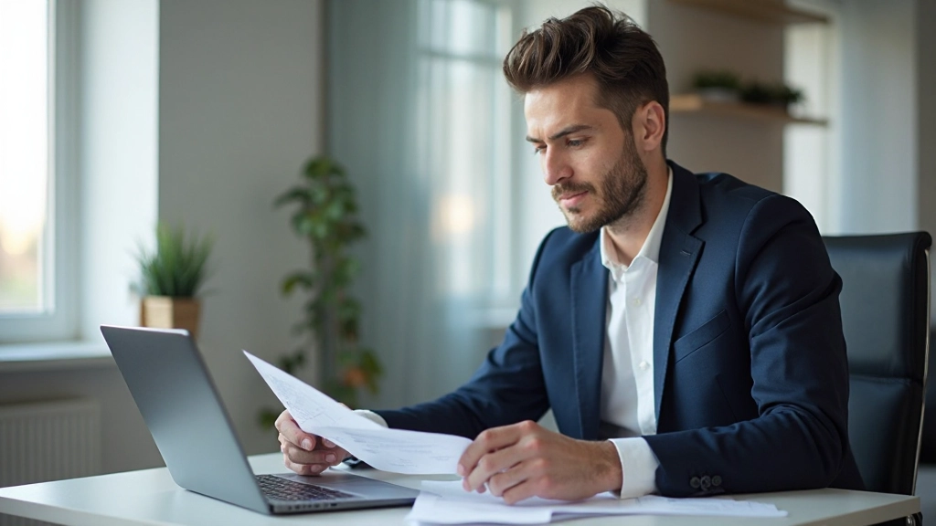 Профессионал организует портфолио с документами и цифровыми проектами на рабочем столе